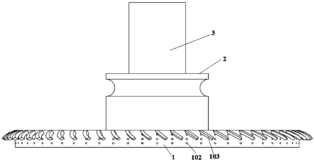 Air distribution disc for water filtration dust and removal device