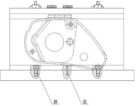 Drilling clamp for shell cover part of hay mower and use method thereof