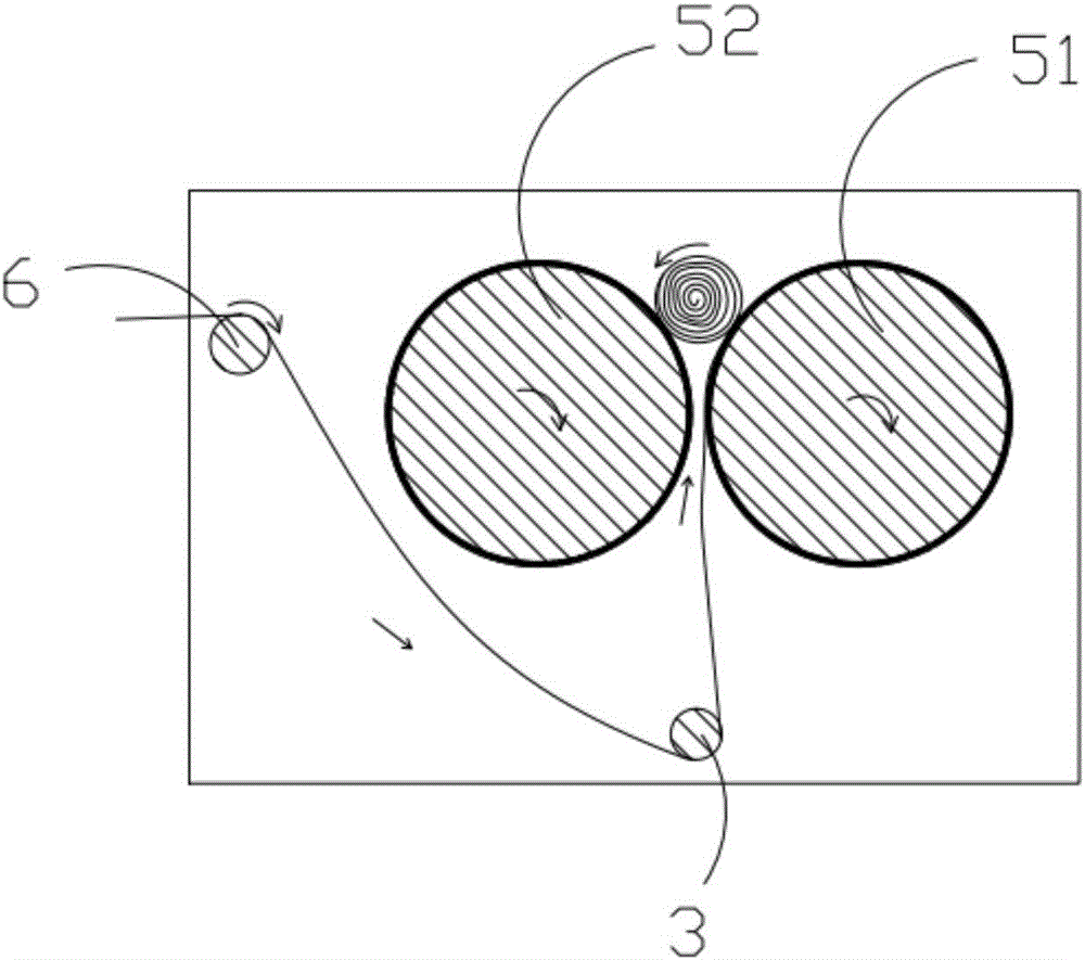 Embedded rolling-up device for water-jet loom