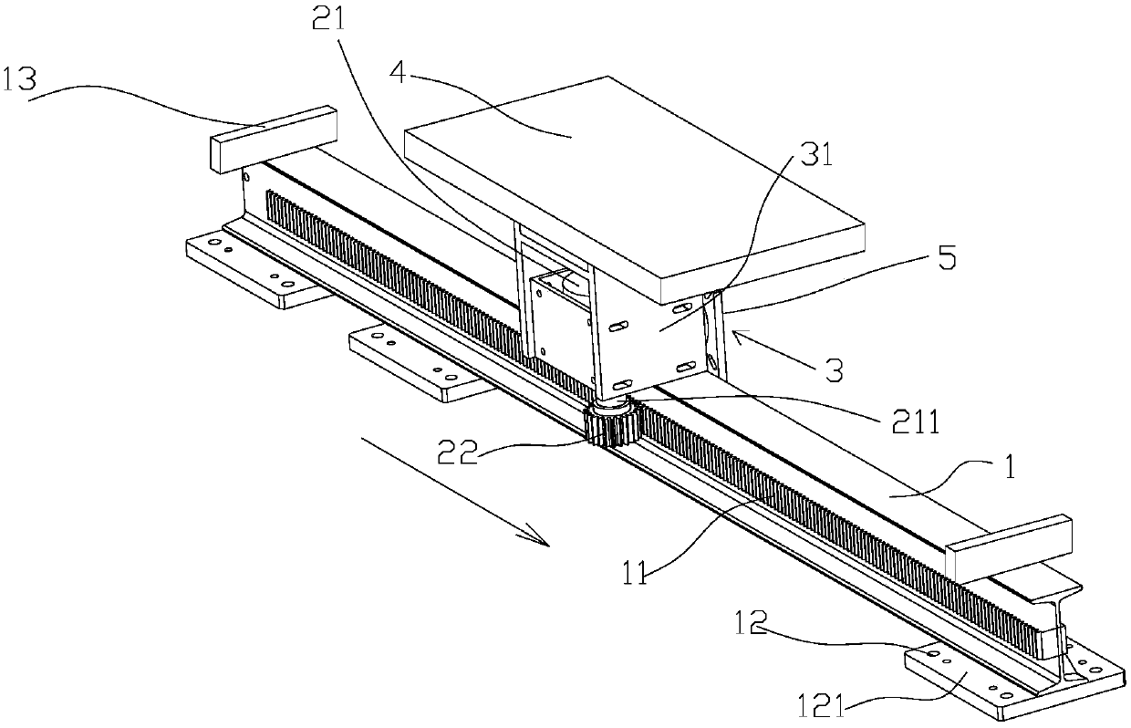 Special linear type conveying device