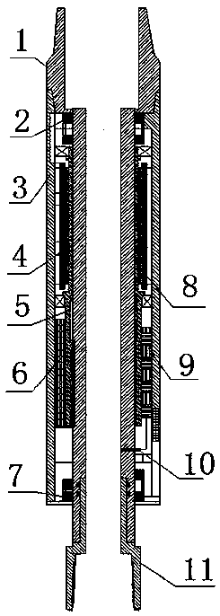 Drilling liner hanger back-off device and method controlled through ground sonar communication