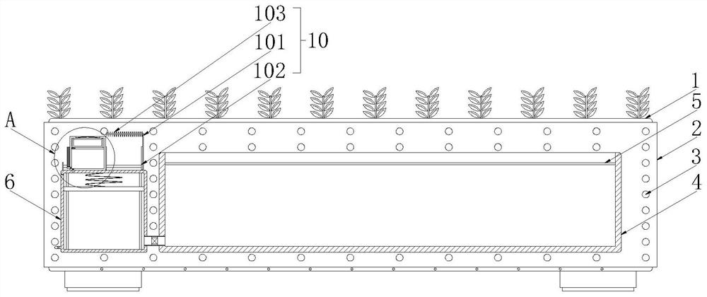 Municipal environment-friendly noise reduction green belt blocking device