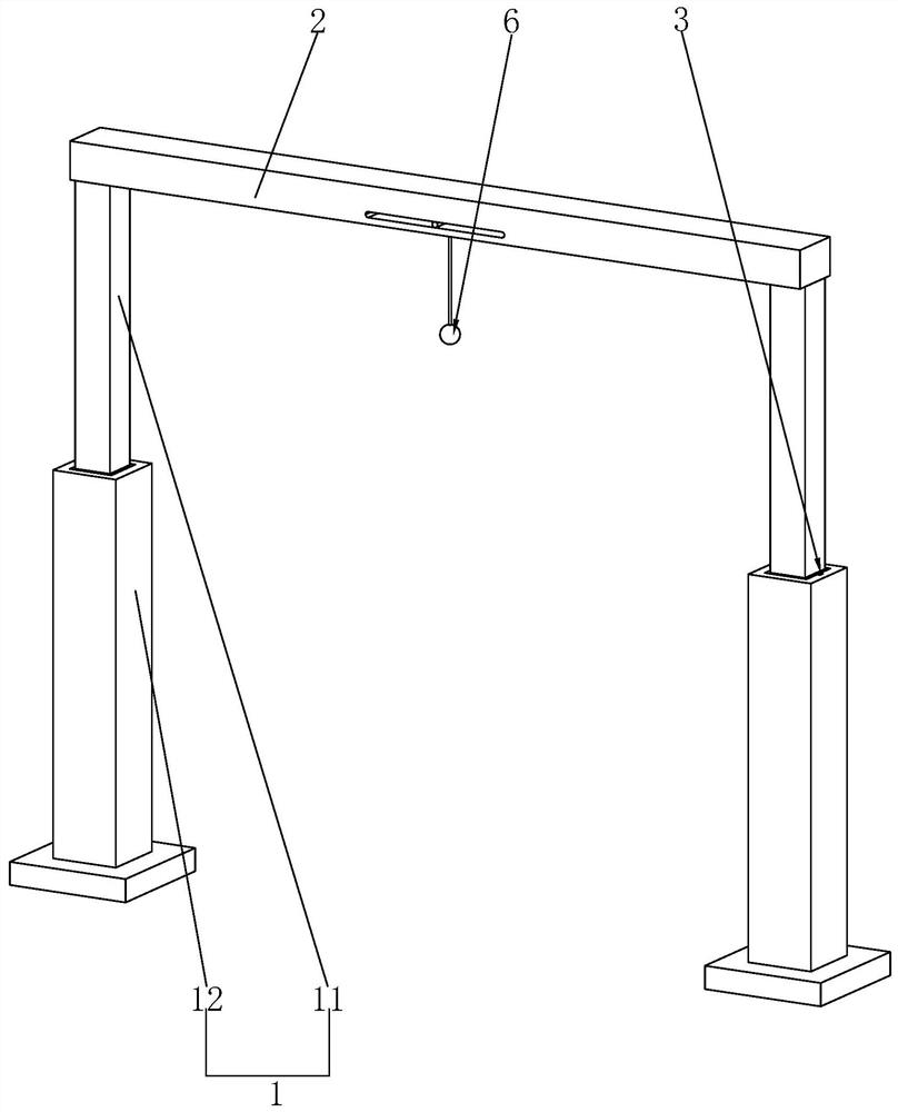 Steel structure supporting frame