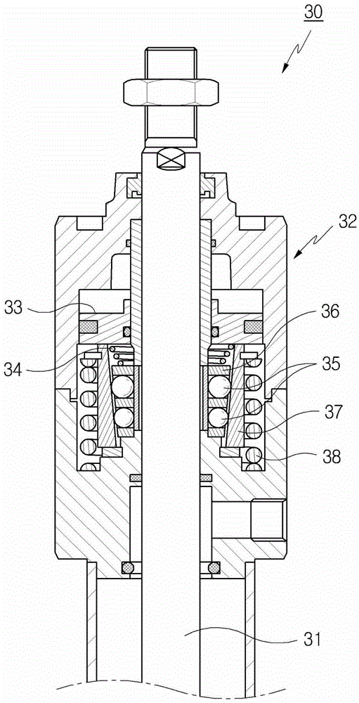 Device for locking rod member using lock block