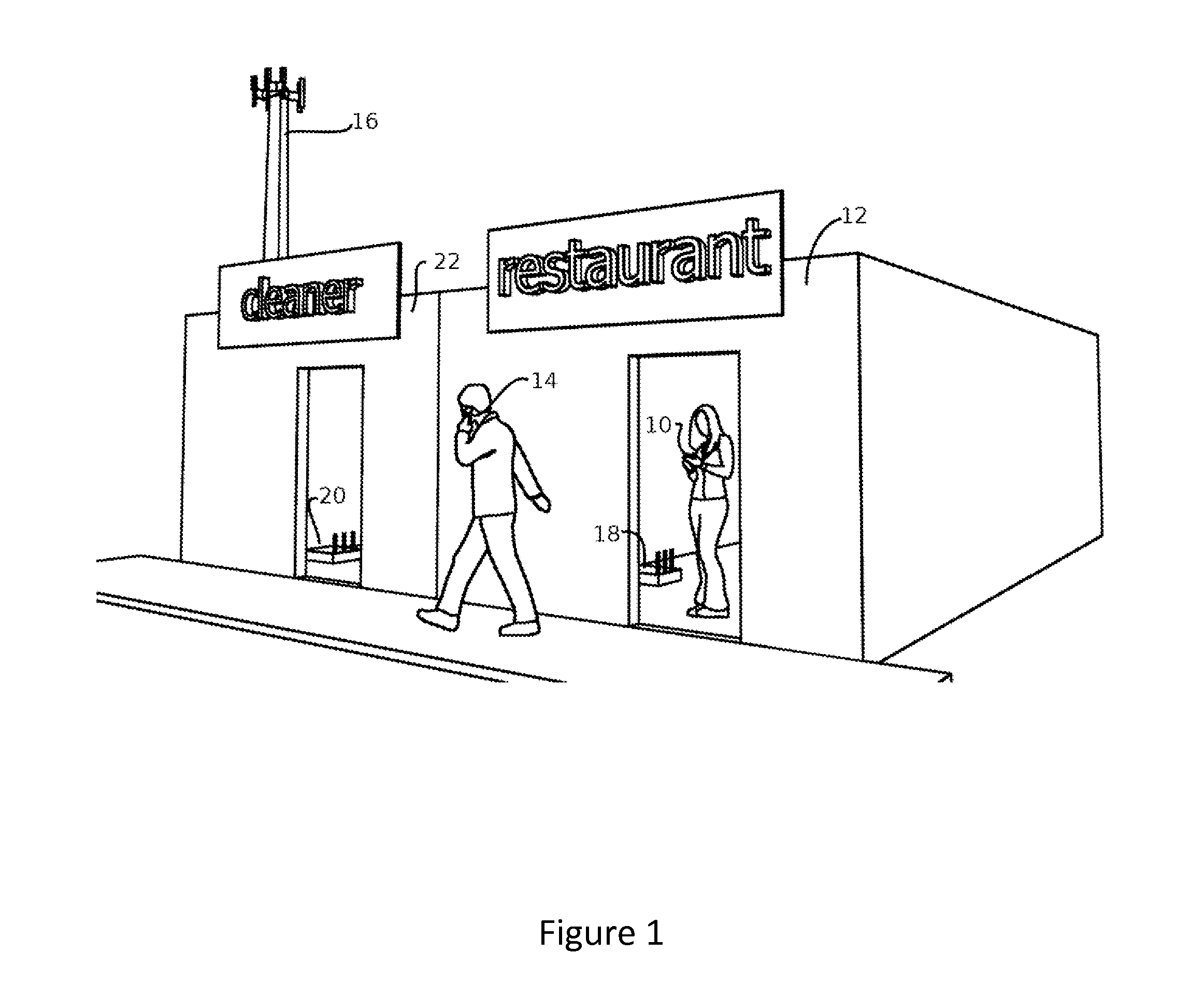 Apparatus and method for ascertaining the operating hours of a business