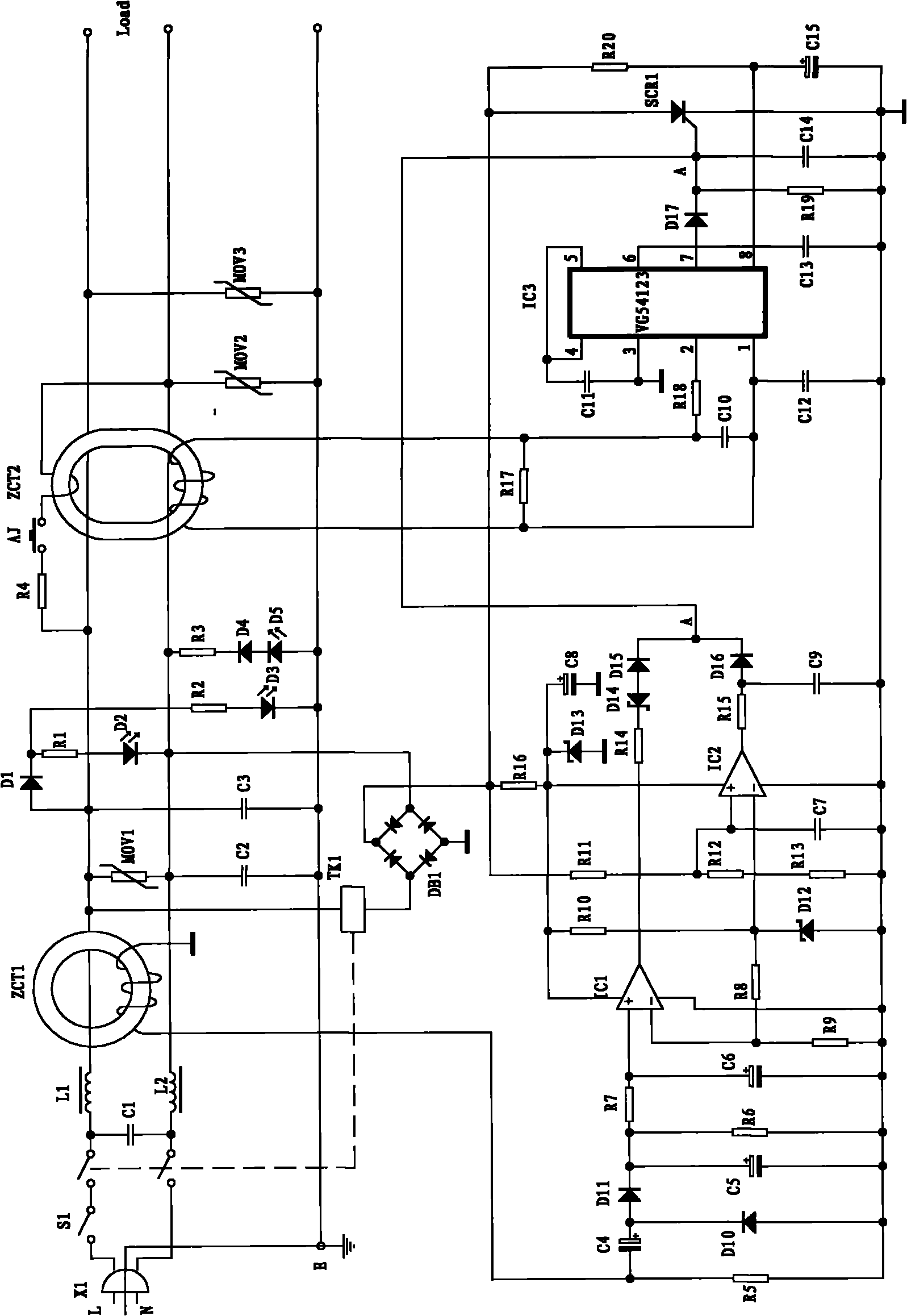 Loaded multifunctional protection circuit