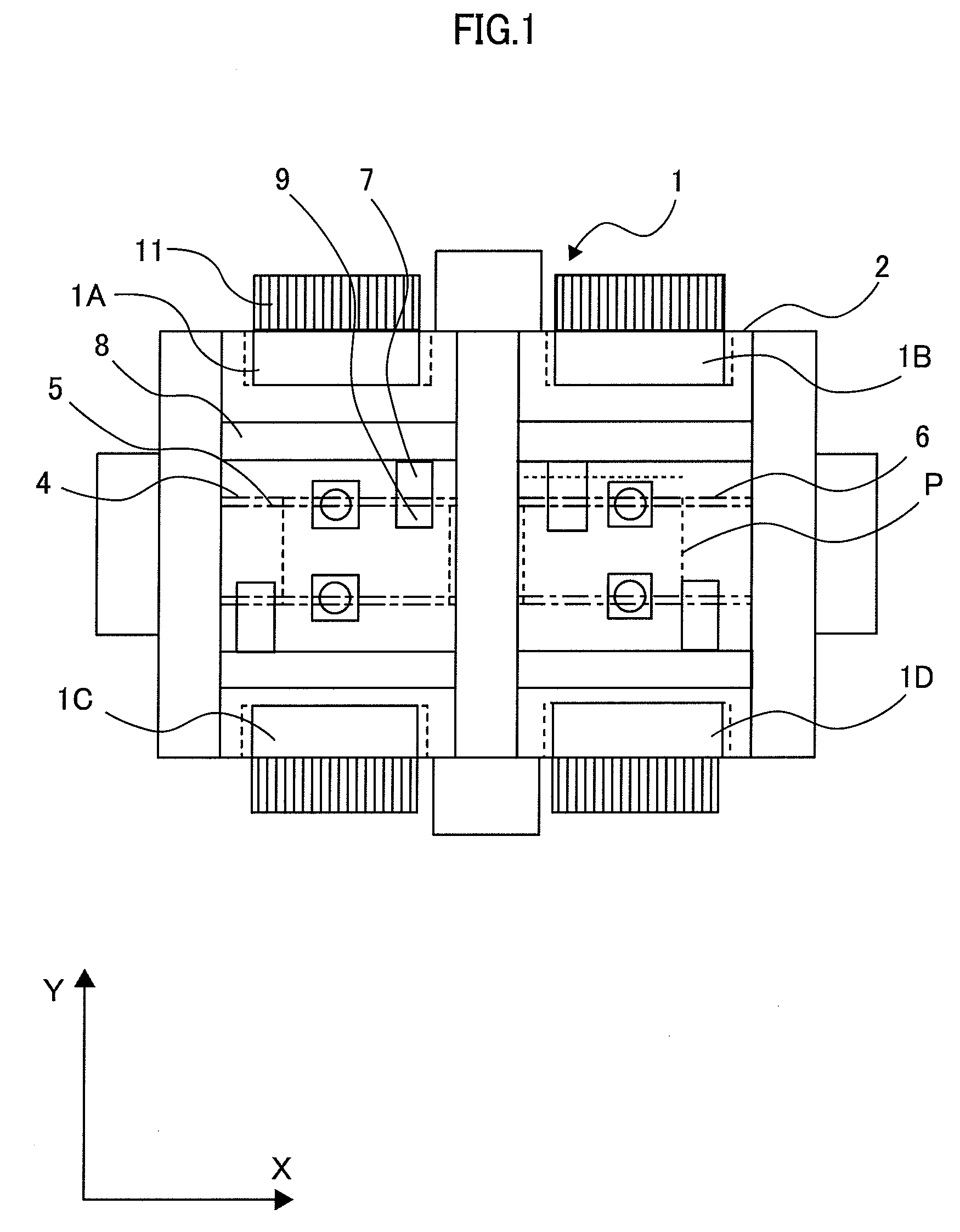 Installation head actuator for electronic parts and installation device for electronic parts