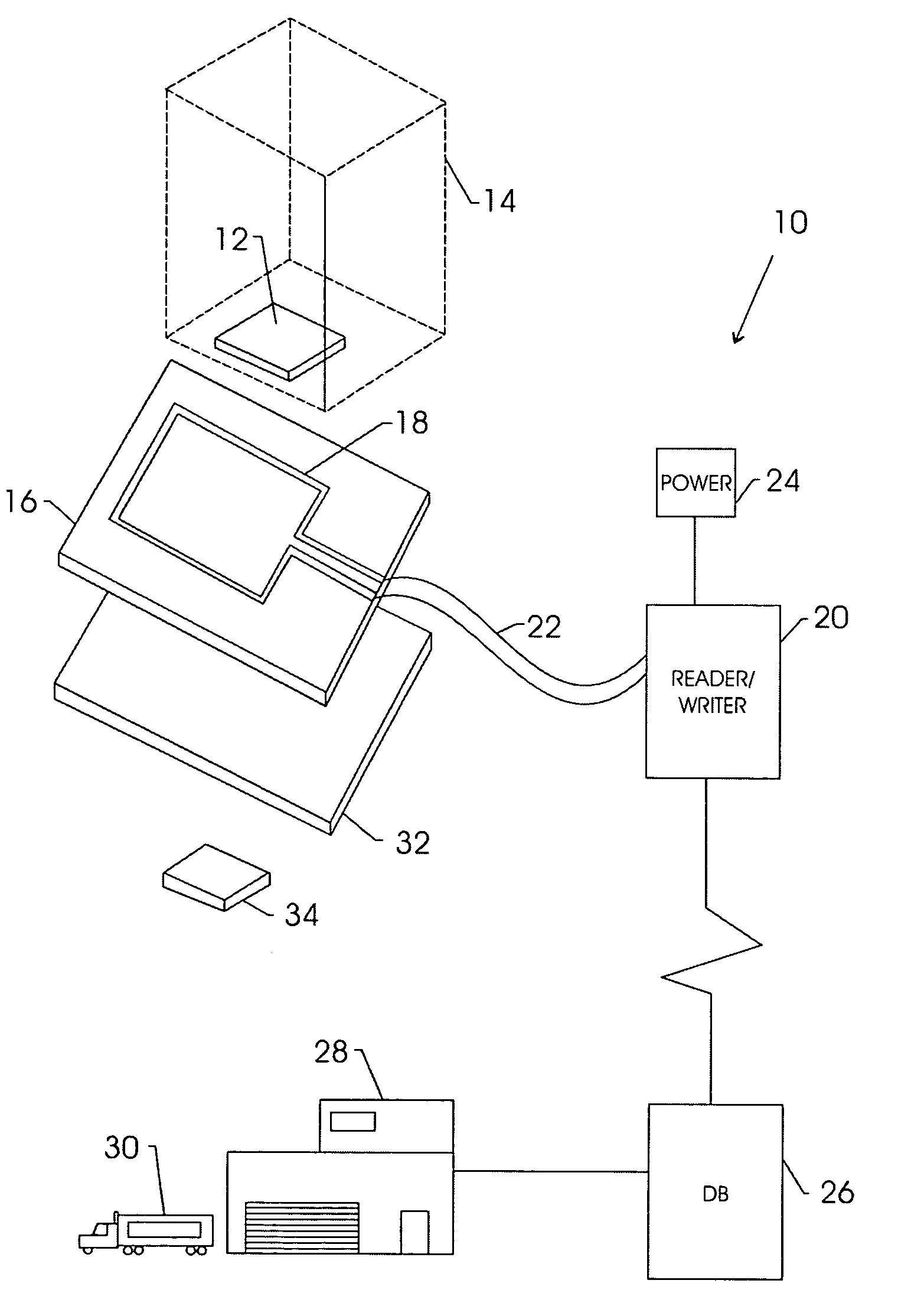 Decorative surface covering with embedded RF antenna and RF shield and method for making the same