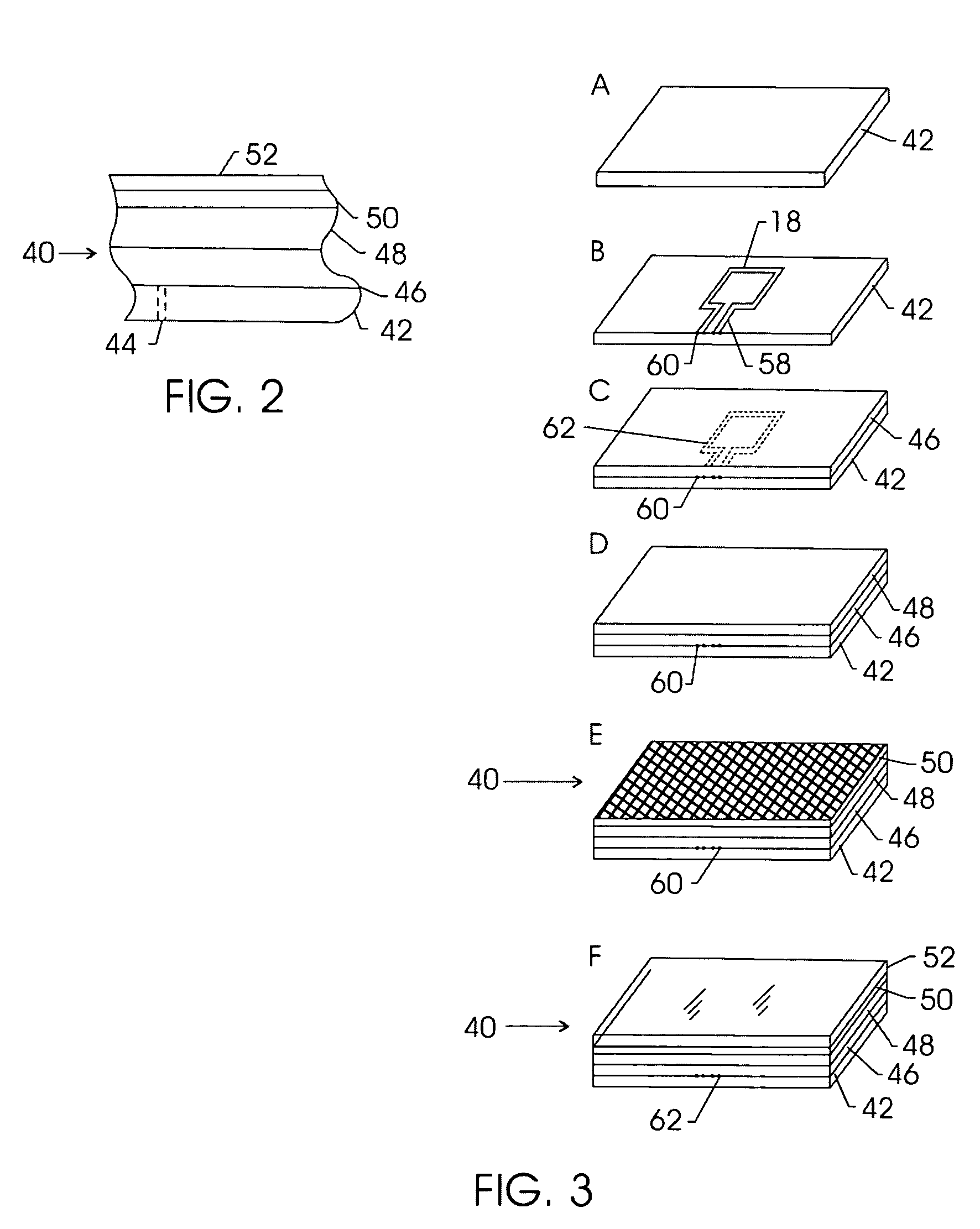 Decorative surface covering with embedded RF antenna and RF shield and method for making the same