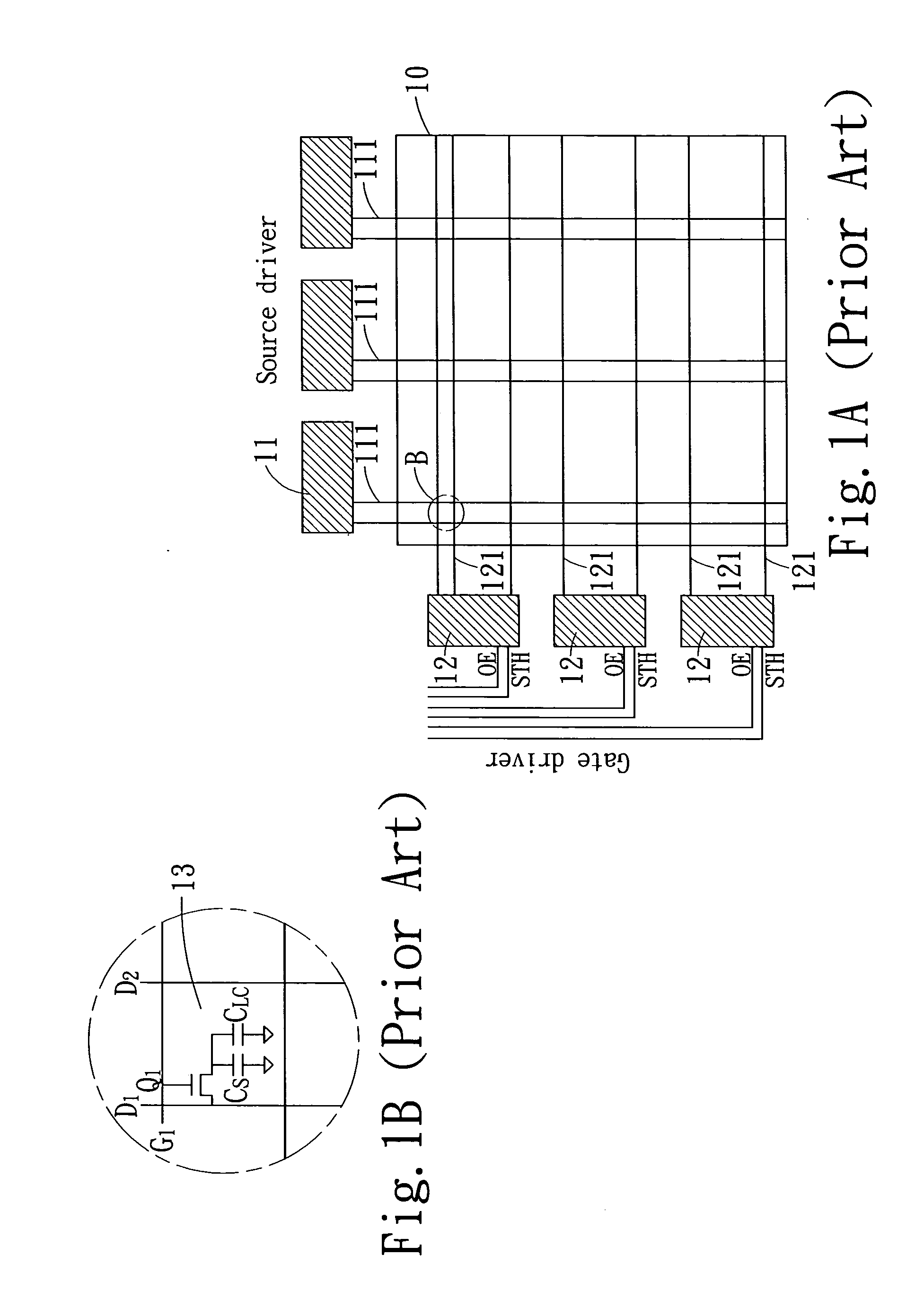 Liquid crystal display driving device of matrix structure type and its driving method