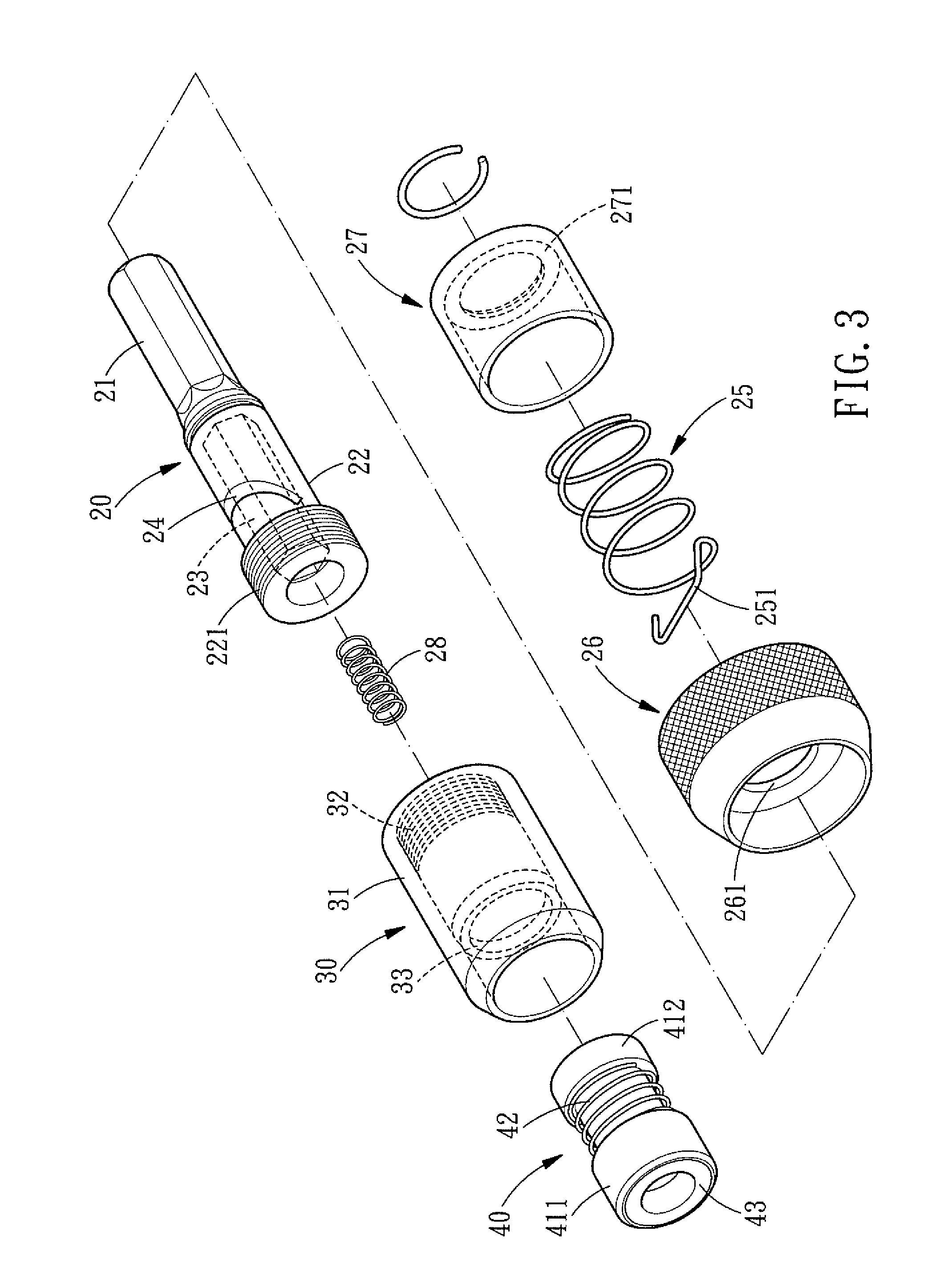 Connector structure with a detachable mounting tube
