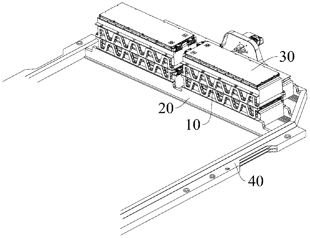 Double-layer module support of battery pack and battery pack