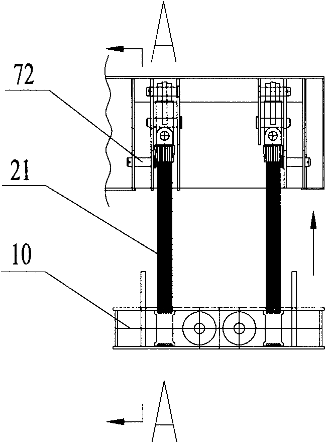 Balancing weight handling device and movable crane