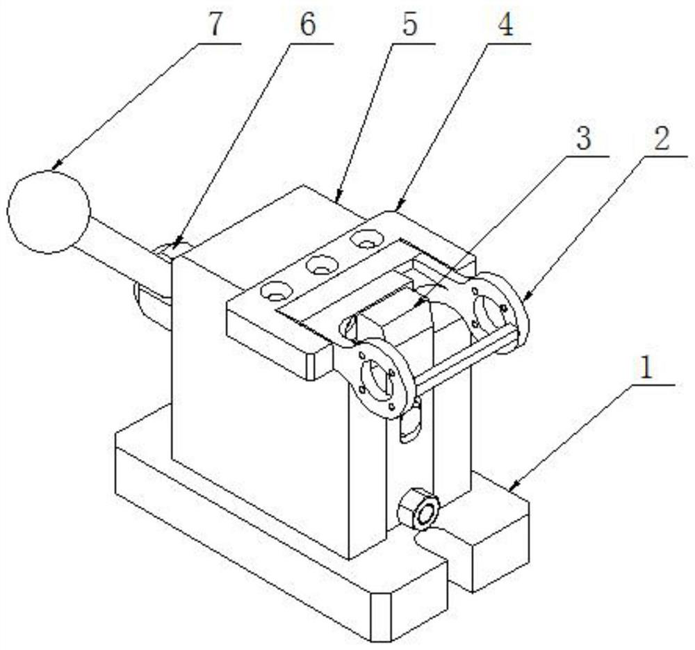 Reverse pressing plate type horizontal milling double-cutter milling double-face clamping device