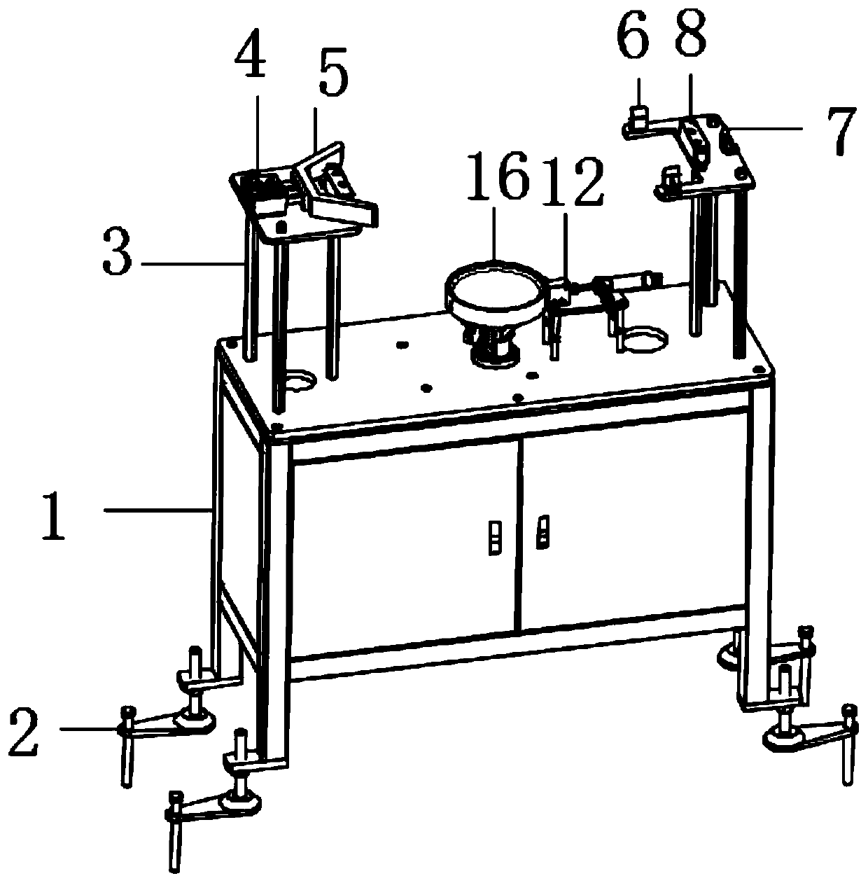 Automatic positioning device for faceplate bracket production