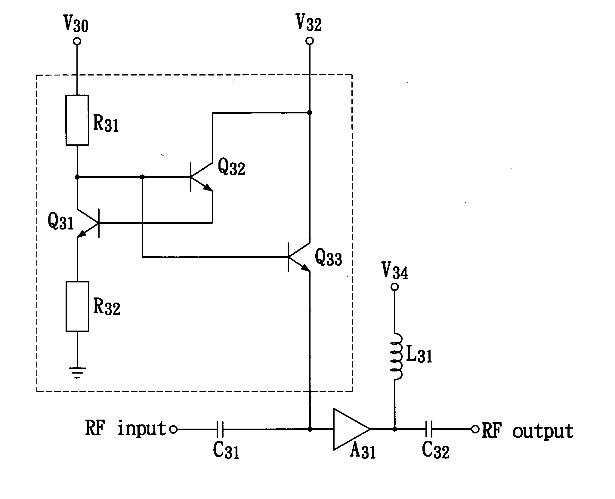 Linearized bias circuit with adaptation