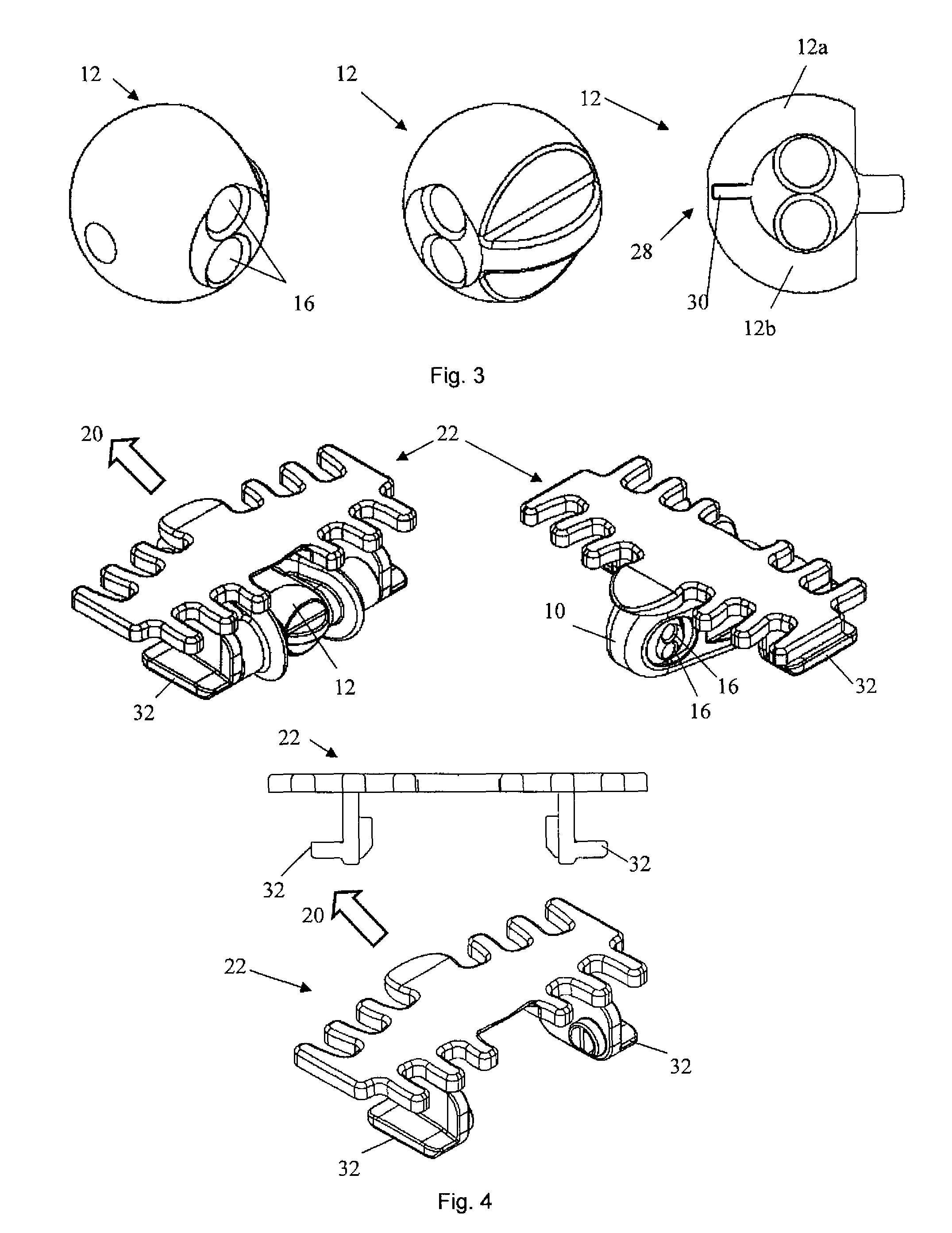 Transport chain and transport chain system