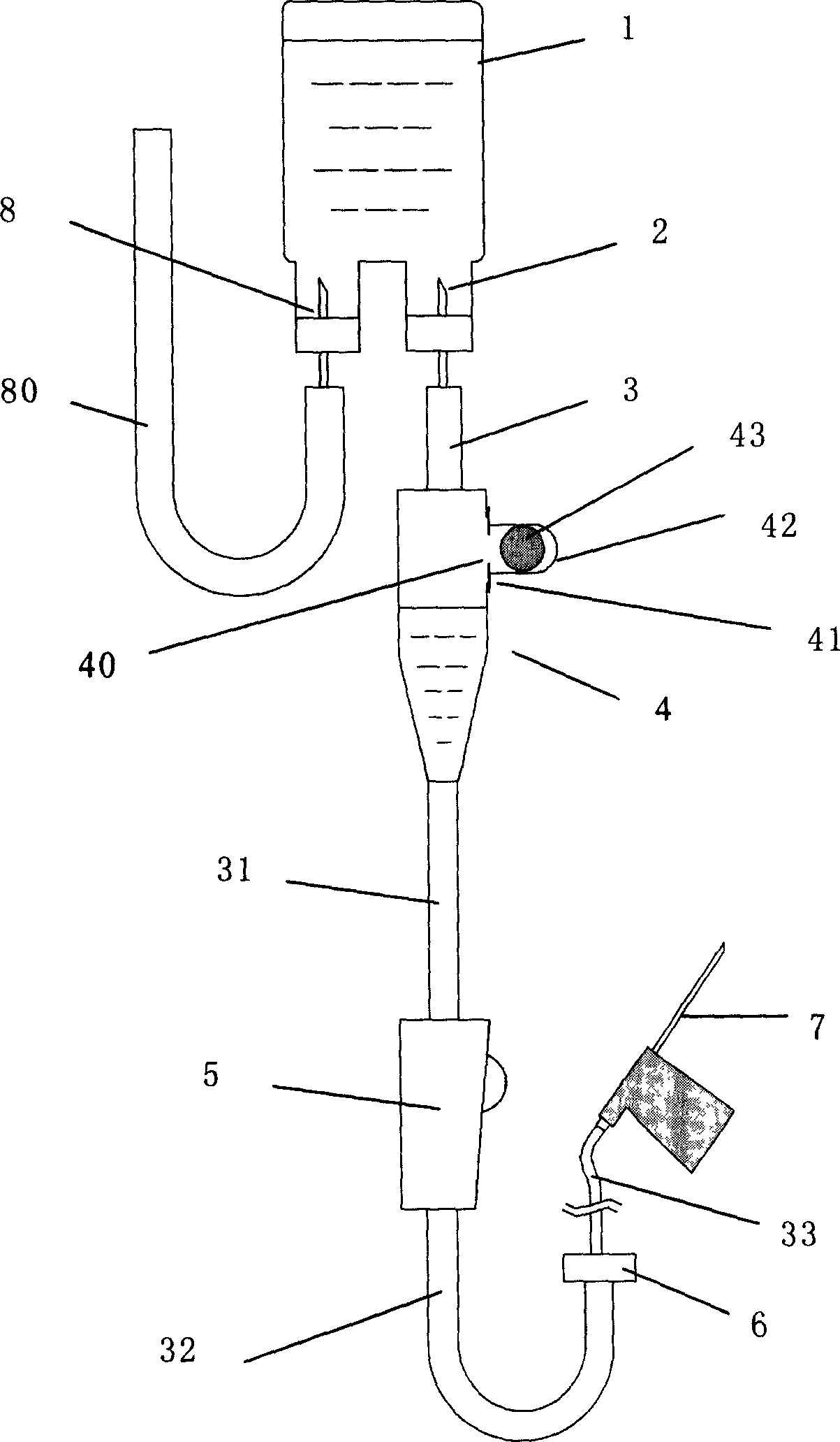 Self-closed medical injection transfusion pipe