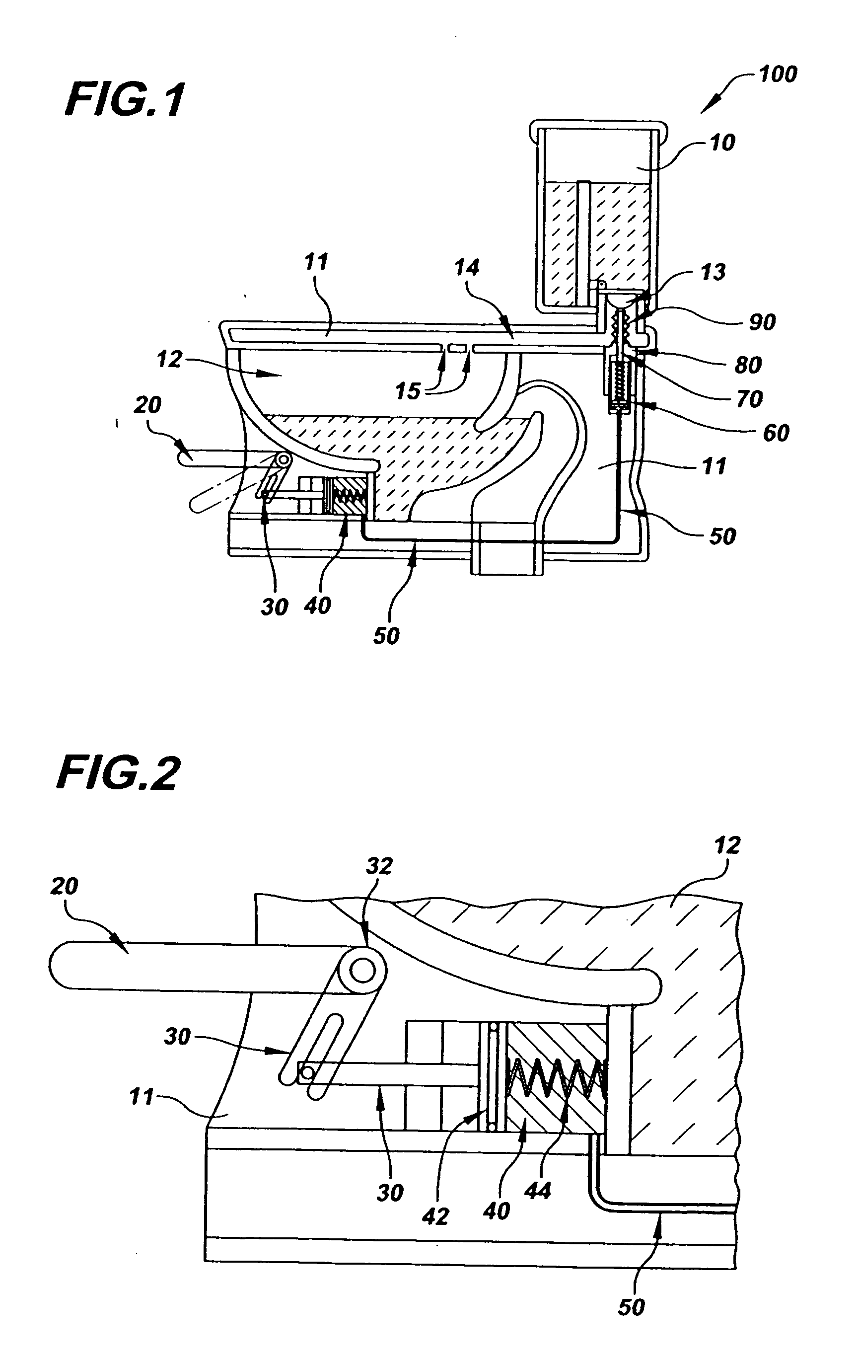Foot actuated flushing apparatus and method