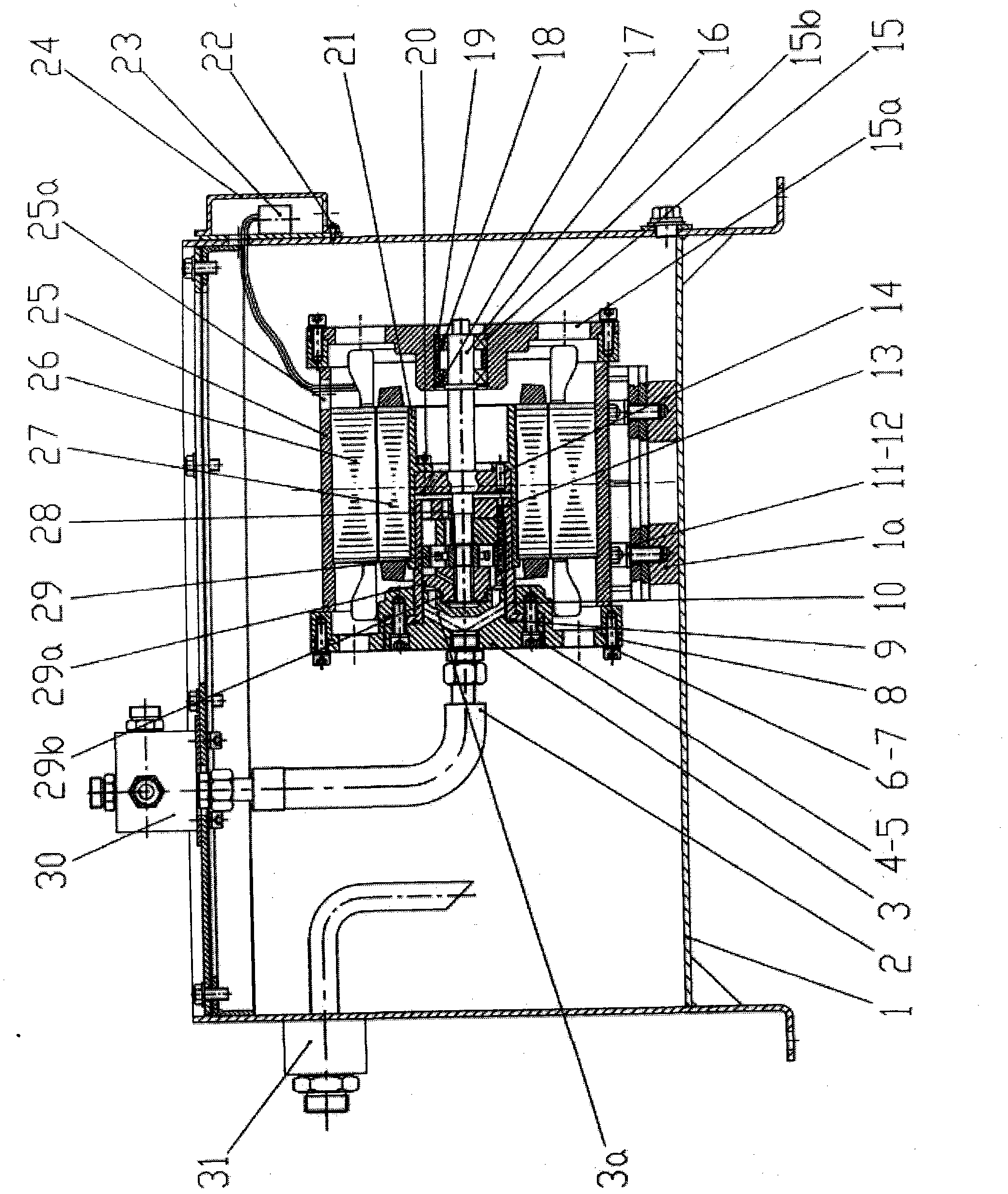 Integrated motor vane pump hydraulic power unit
