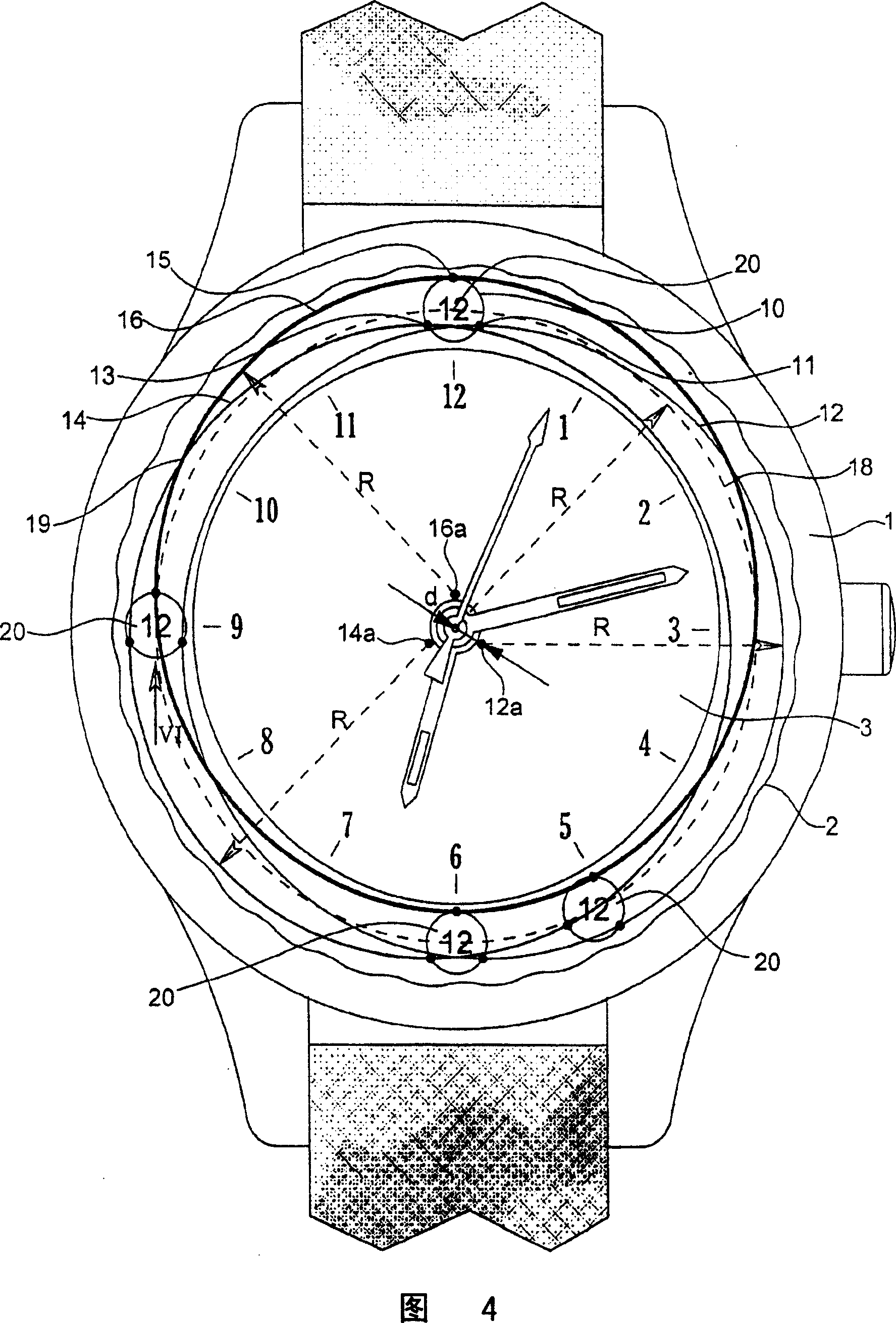 Mysterious rotary watchcase front ring
