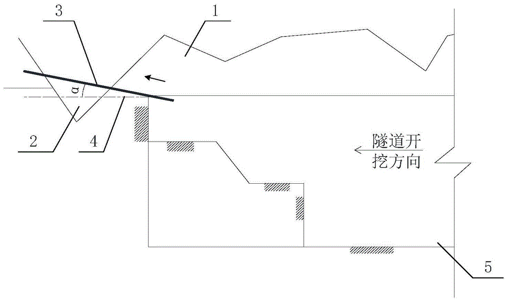 Construction method and structure of mining tunnel under poor geological conditions through surrounding rock