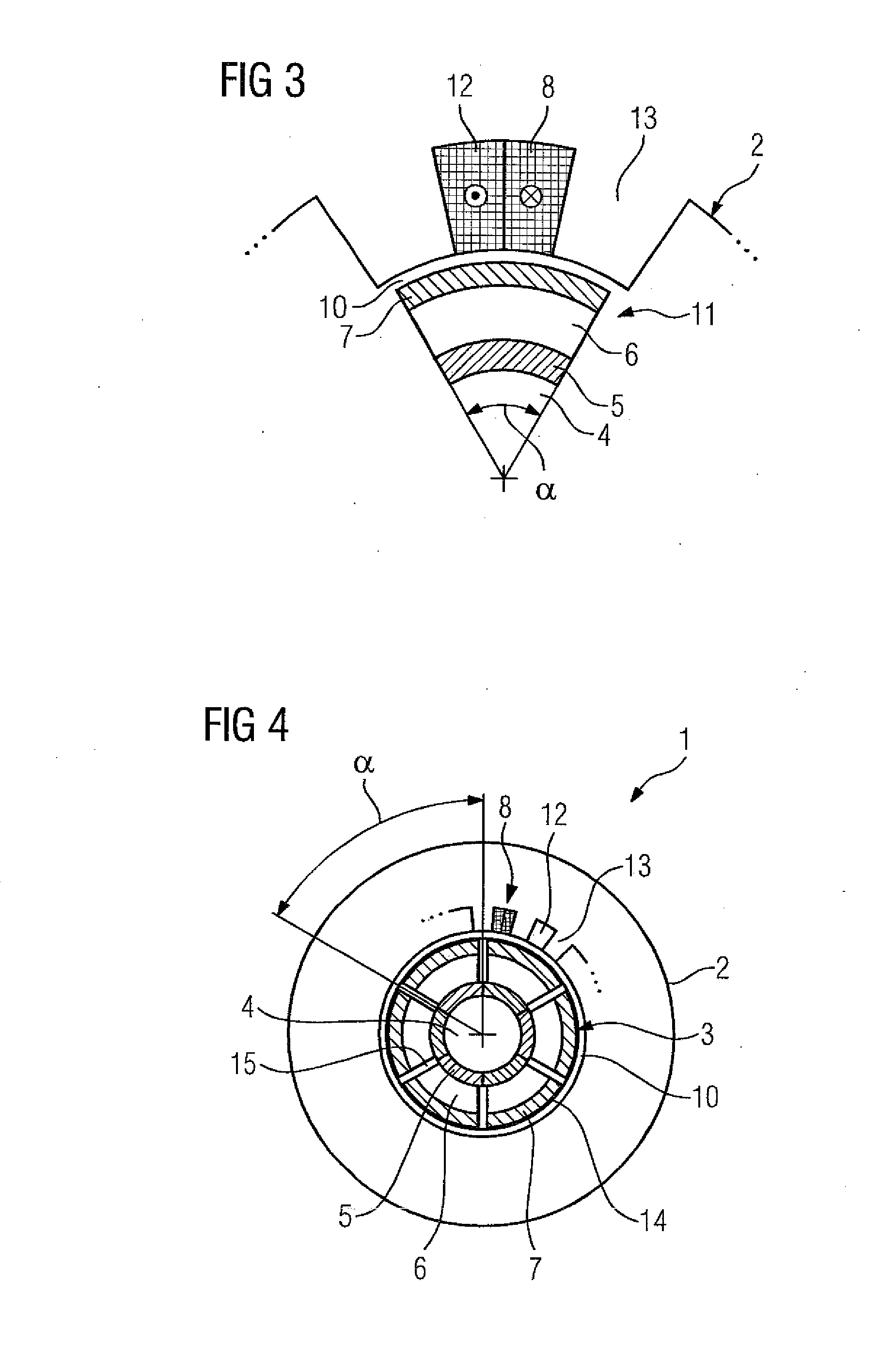 Permanently excited synchronous machine with ferrite magnets