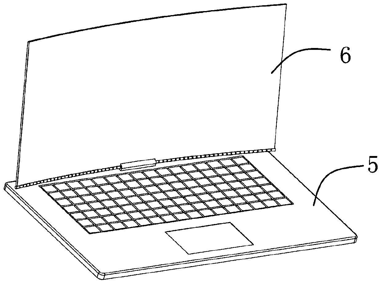 Plane-curved-surface variable OLED screen and notebook computer