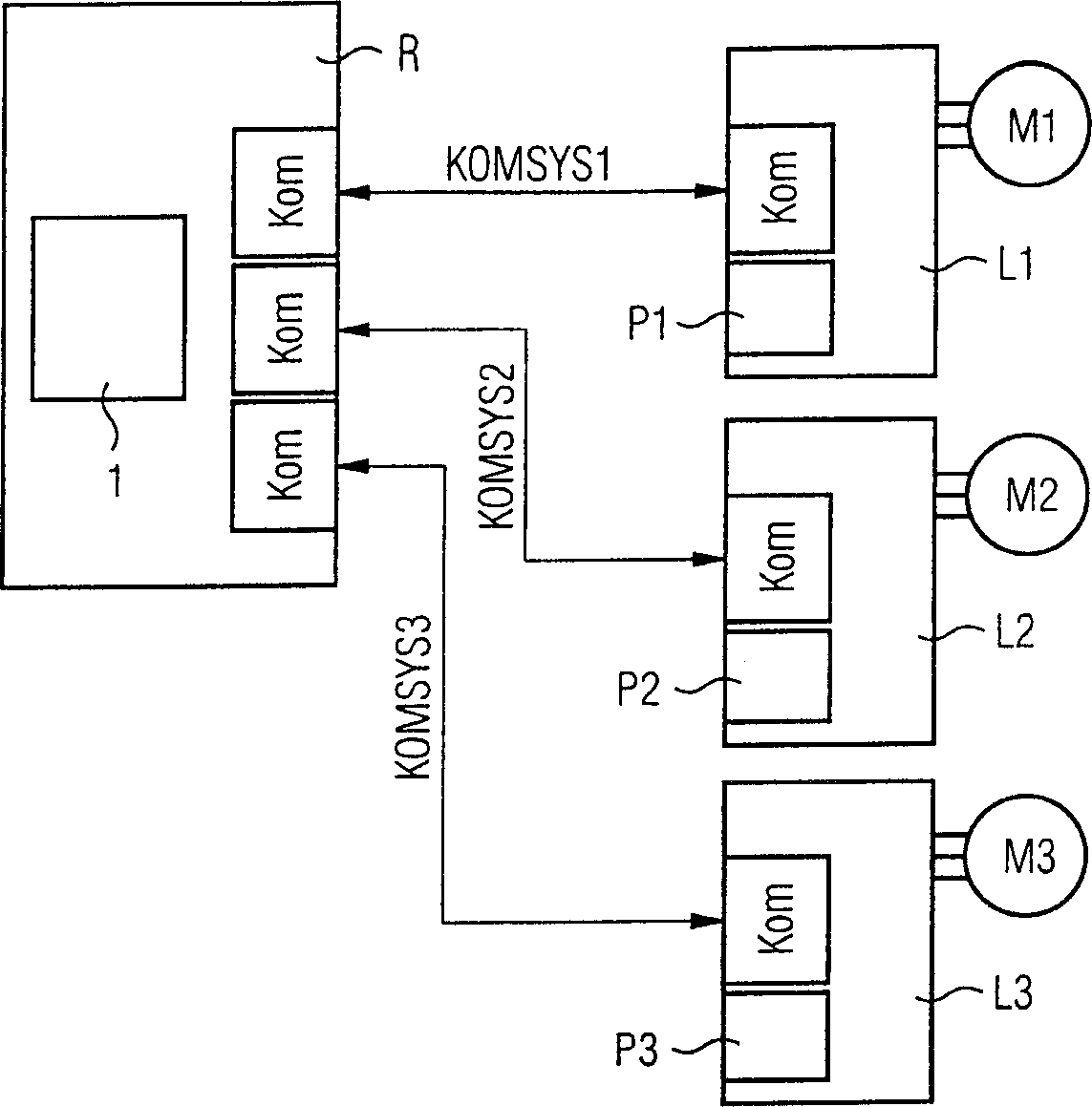 Power component, driving regulator and networking method for regulating element and power component