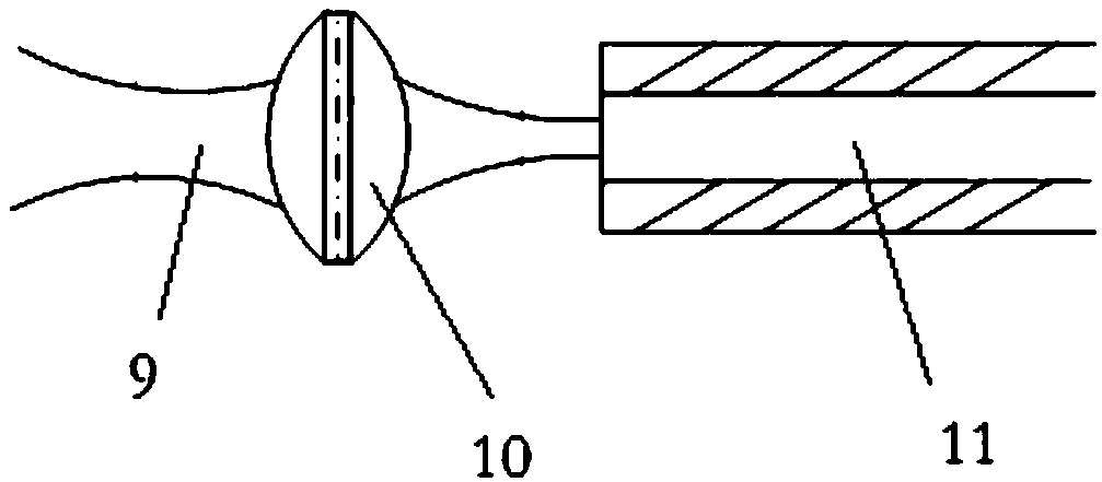 Device and method for speed test underwater by taking laser light curtain as core