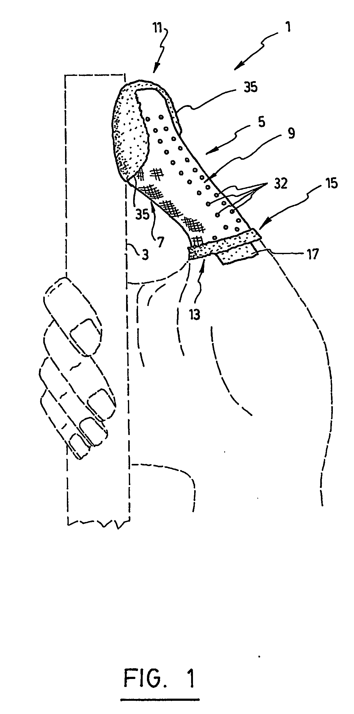 Finger protecting device and method for protecting at least one finger