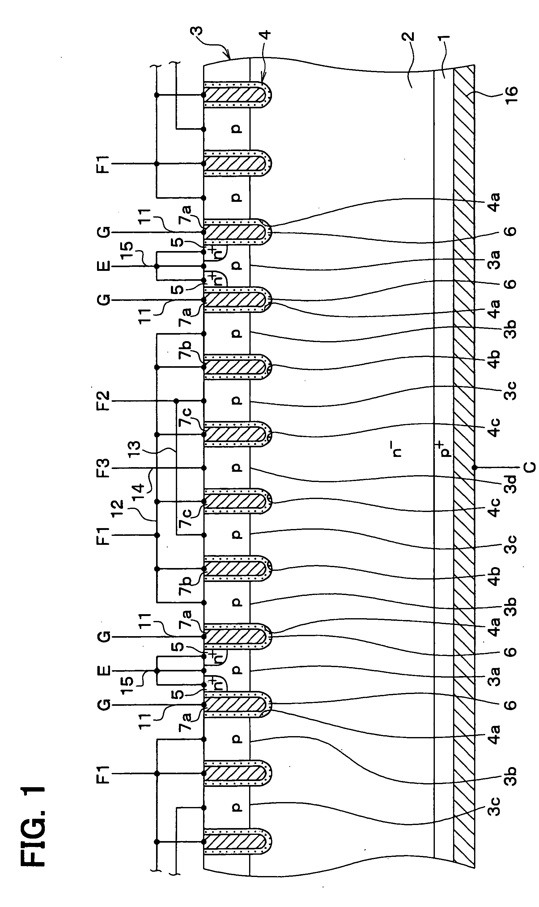 Semiconductor device having insulated gate semiconductor element, and insulated gate bipolar transistor