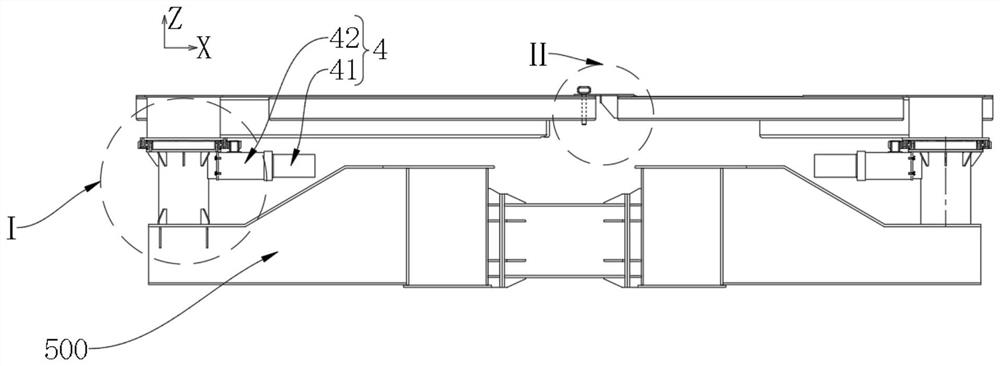 Electricity generation power device rotating mechanism and beam transporting vehicle