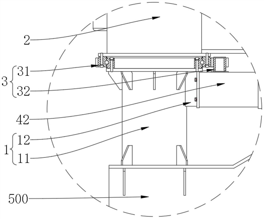 Electricity generation power device rotating mechanism and beam transporting vehicle