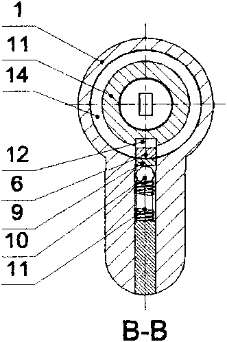 Elastic sheet type idling lock head capable of being unlocked through double transmission