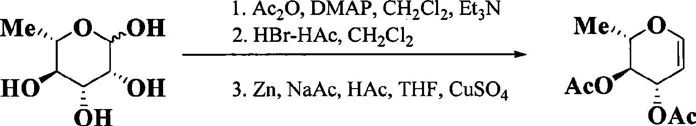 Preparation of 3,4-di-O-acetyl-L-rhamnal