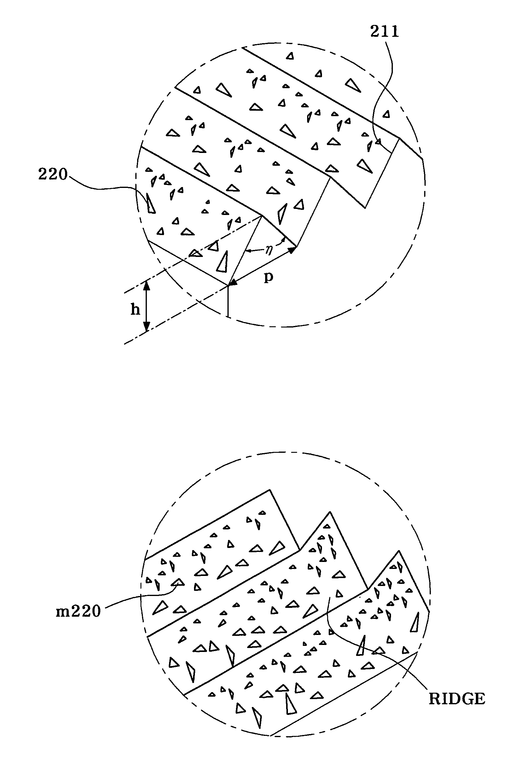 Diffuser prism sheet having amorphous light diffusers on prism valleys, backlight unit using the same, mold, and associated methods