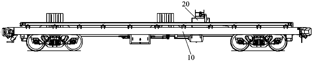 Steel rail guide device and steel rail transport vehicle