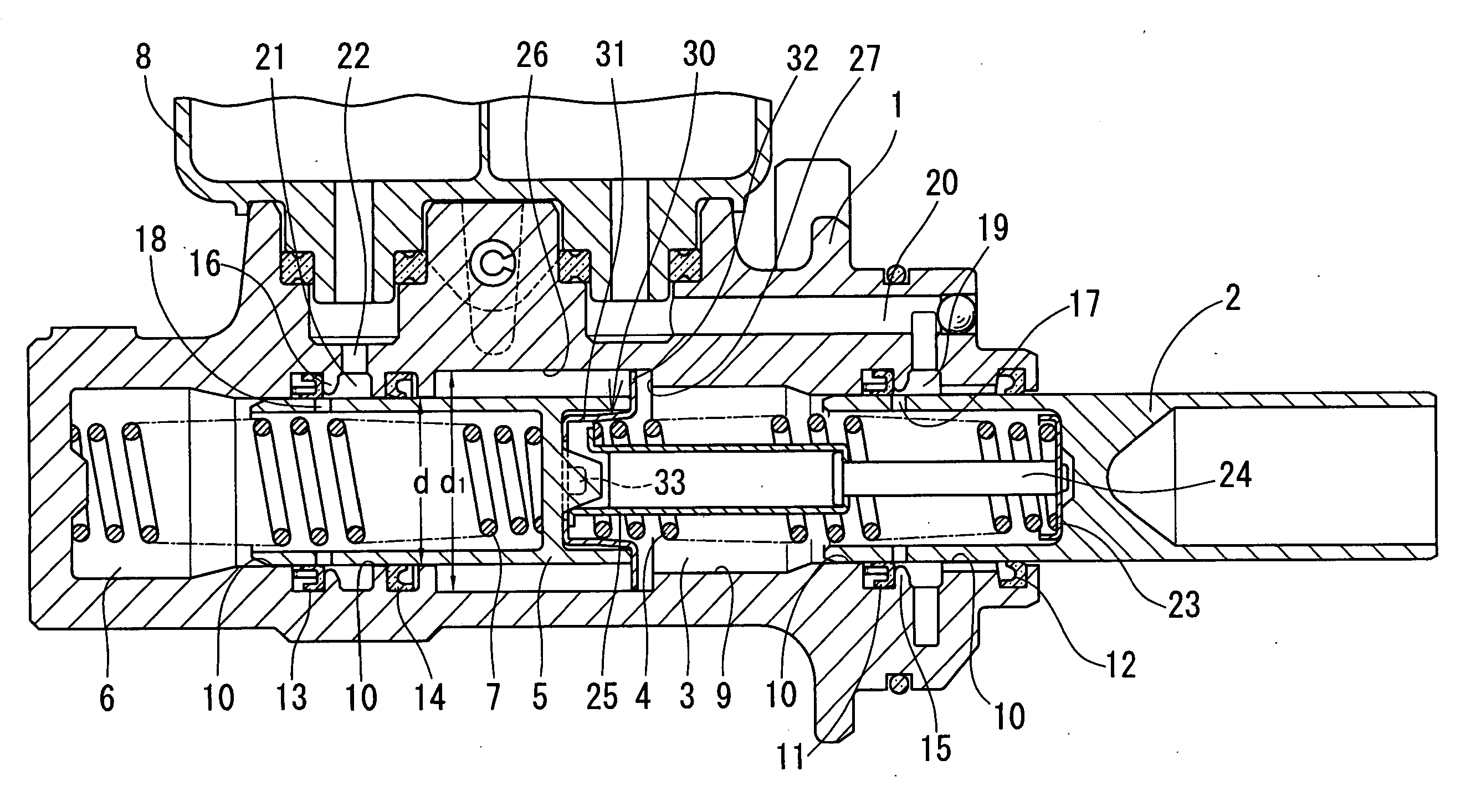 Master cylinder and method of mounting stopper plate