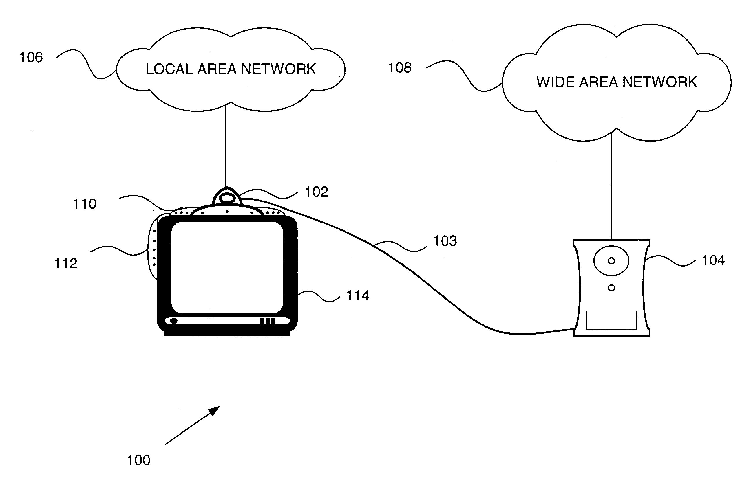 Conferencing system with integrated audio driver and network interface device
