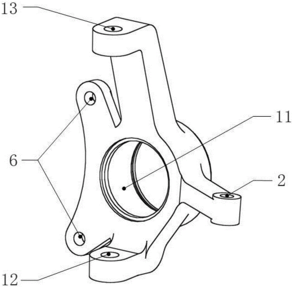 A steering knuckle connector assembly suitable for linear translation front suspension