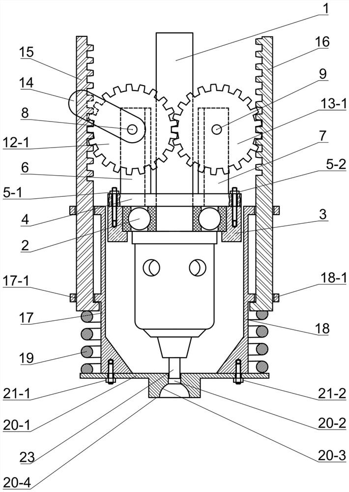 Static restraint shoulder drill chuck welding tool and friction static restraint column implanting method