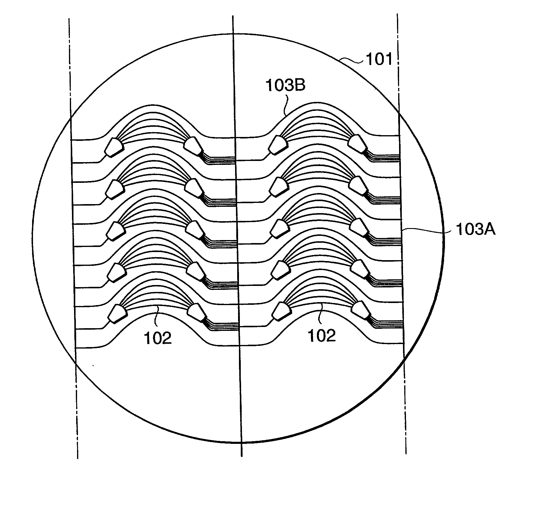 Semiconductor chip having an arrayed waveguide grating and method of manufacturing the semiconductor chip and module containing the semiconductor chip