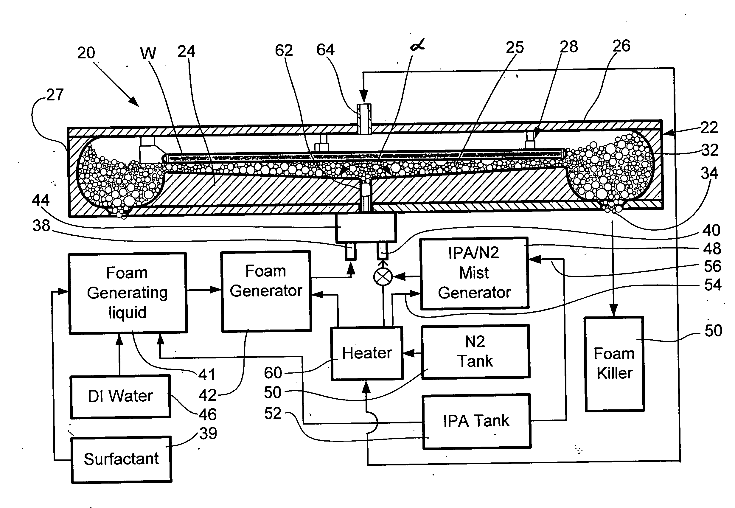 Method and apparatus for foam-assisted wafer cleaning