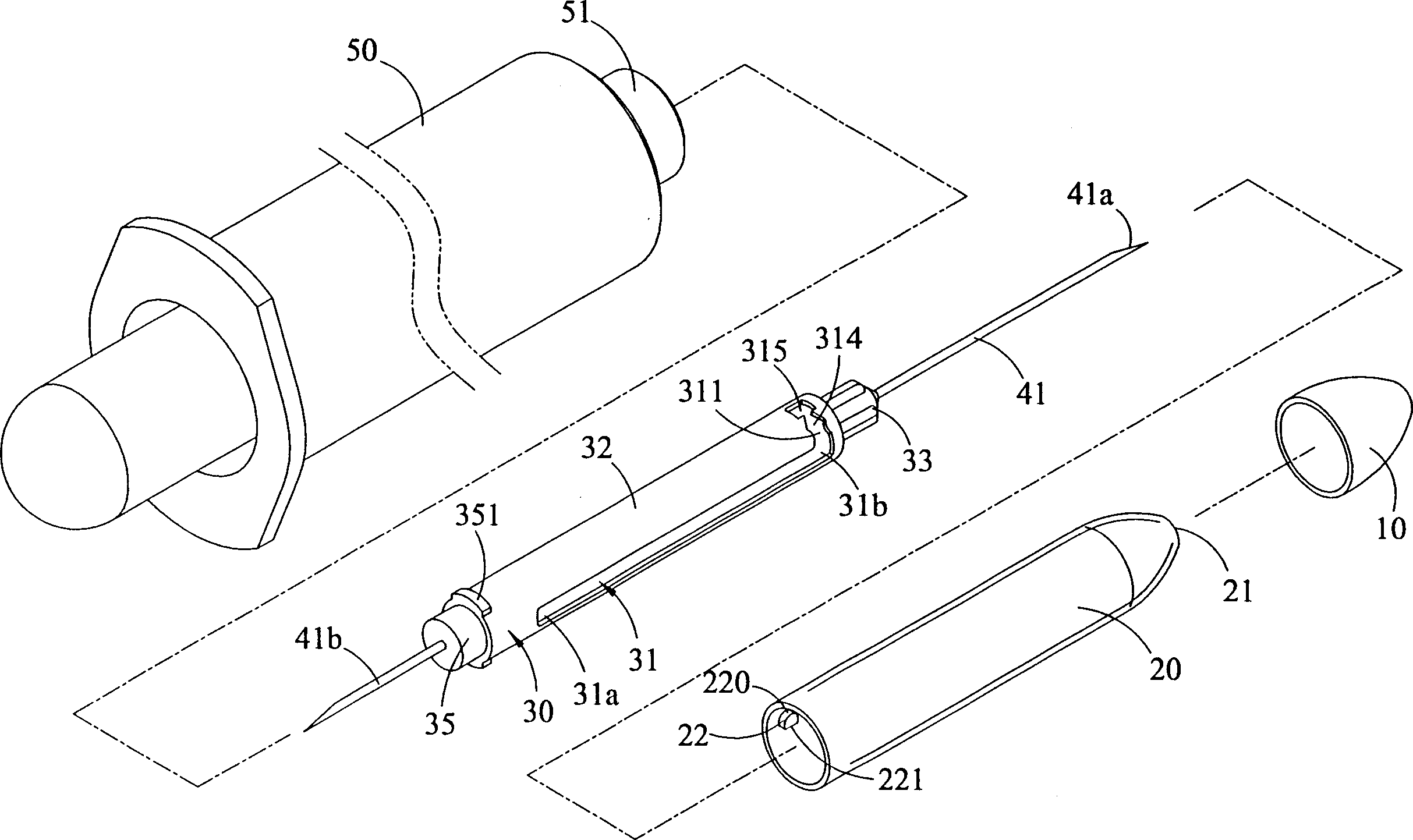 Safety unit of exsanguinating injection needle