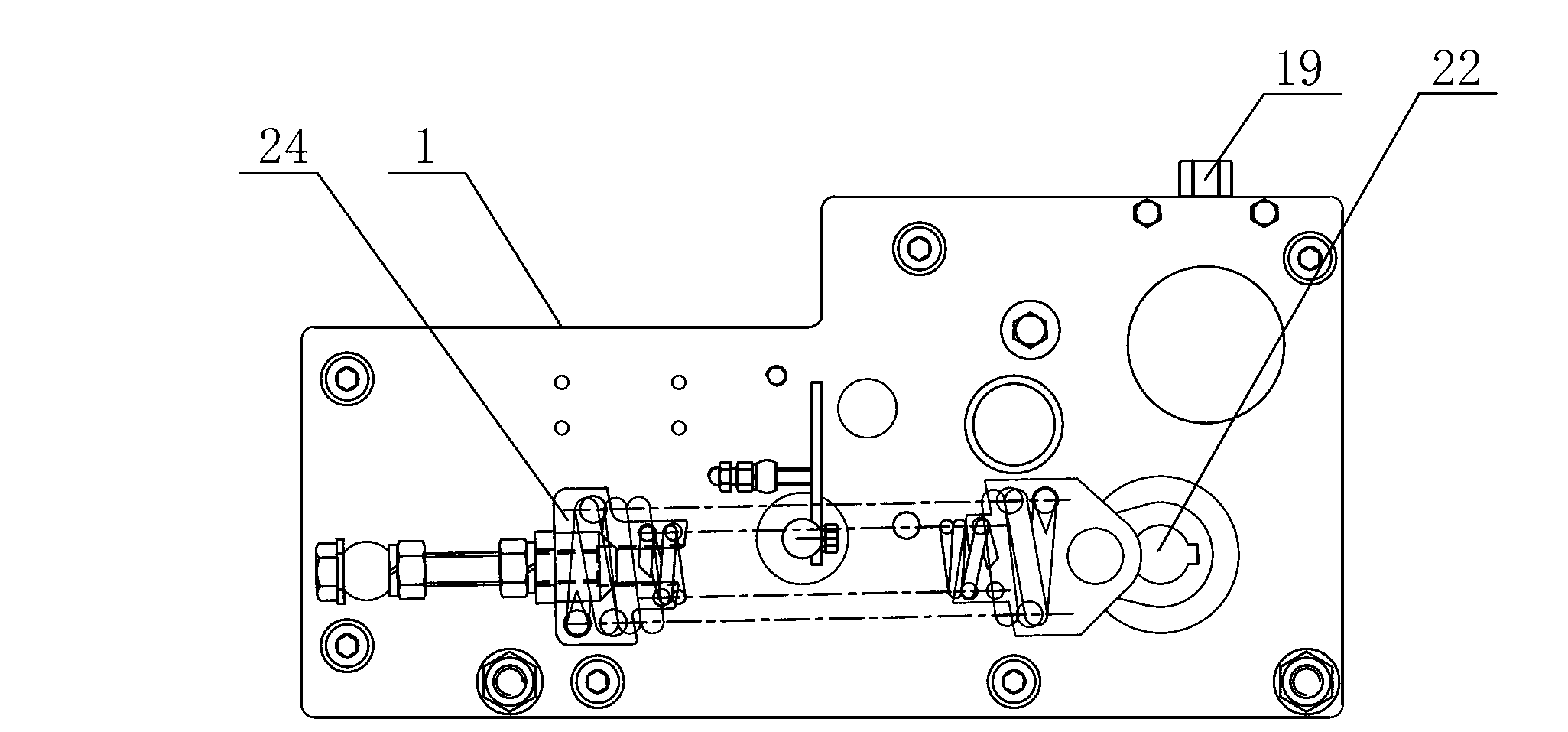 Switch on-off spring operating mechanism of grounded switch and isolation switch