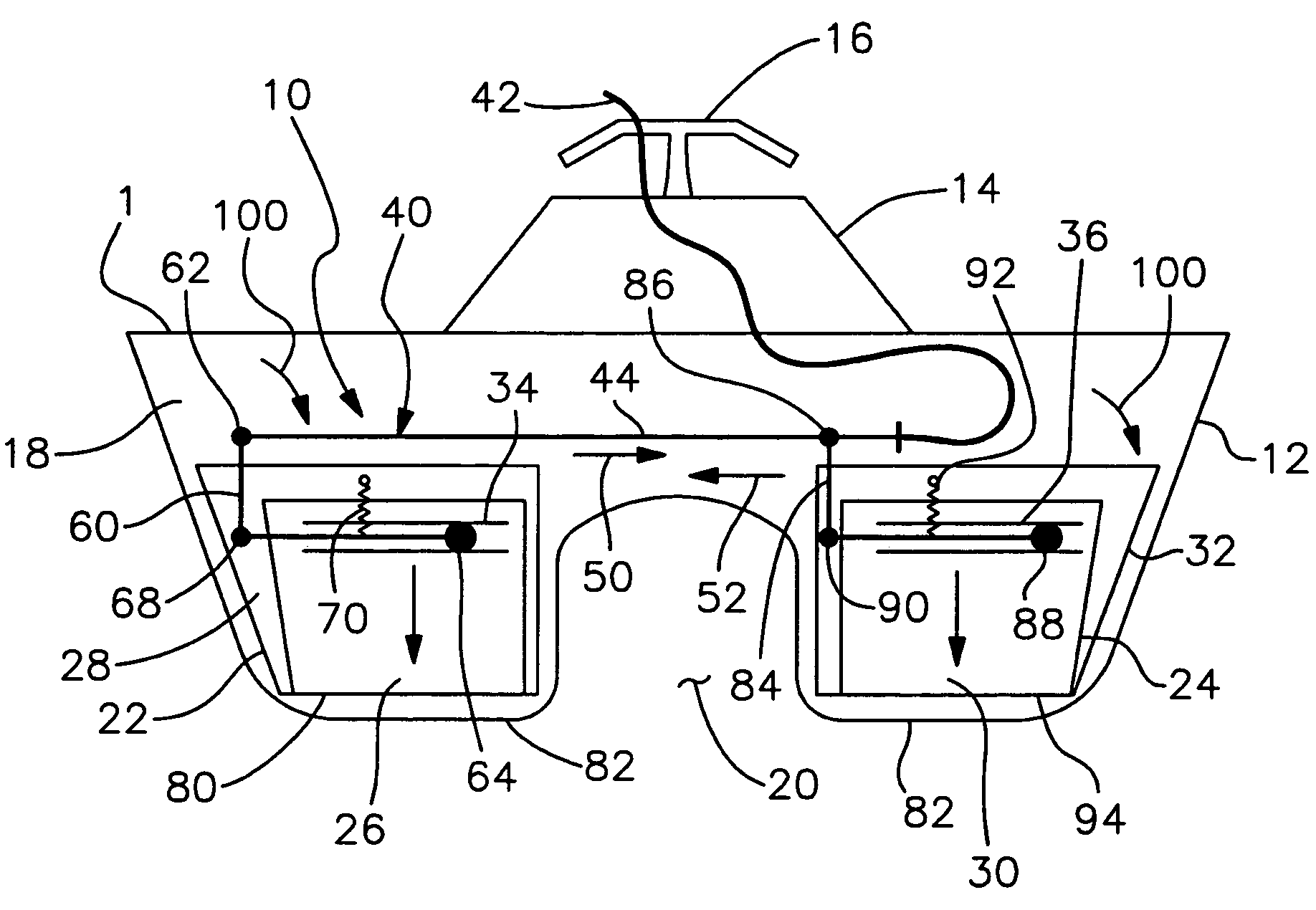 Braking system for a personal watercraft