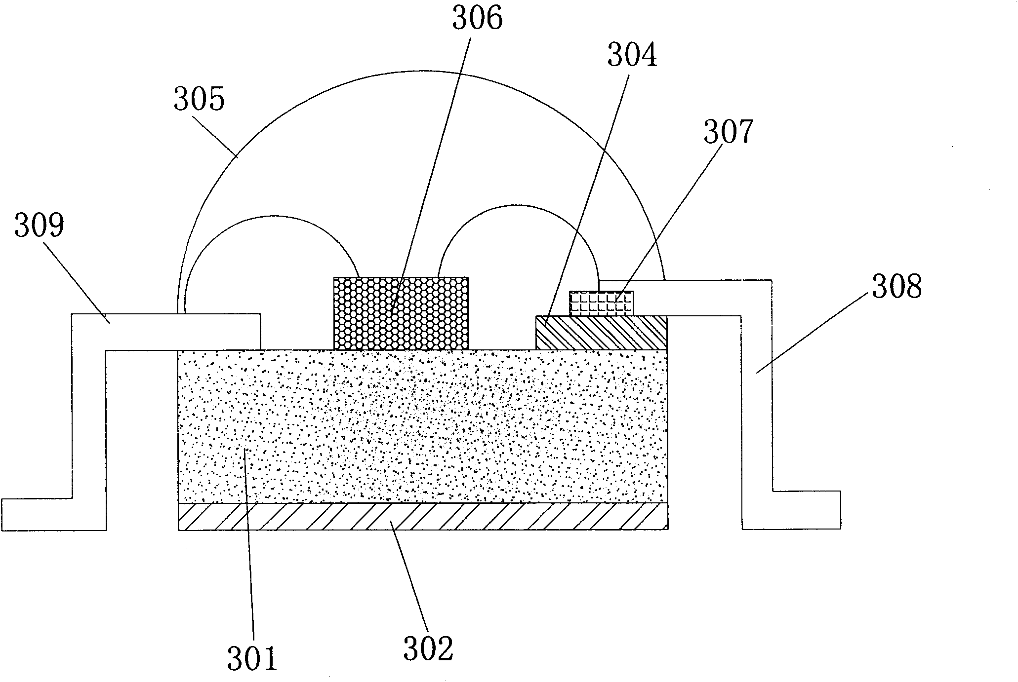 Light-emitting diode packaging structure and packaging method thereof