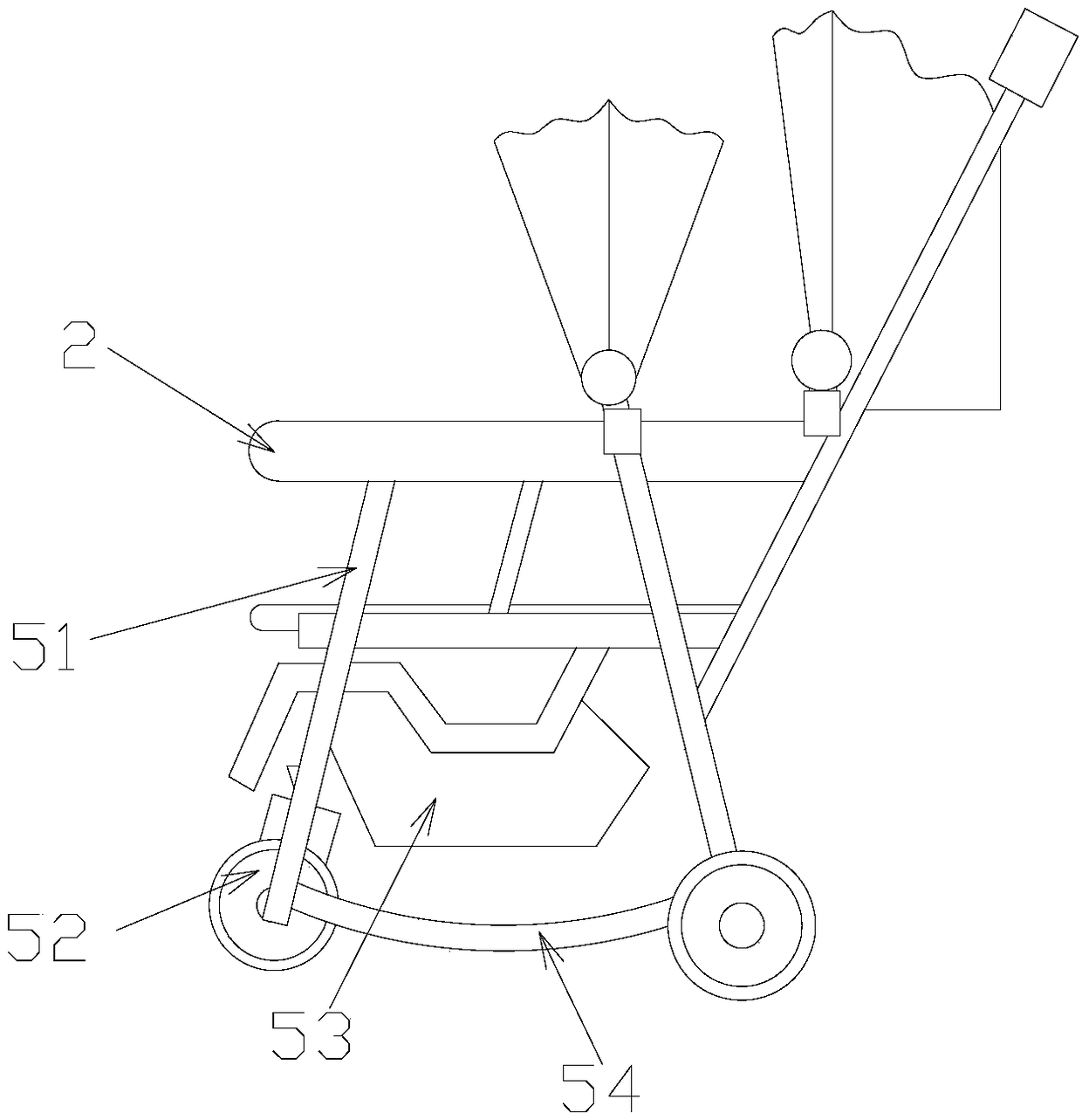 Double-person child stroller