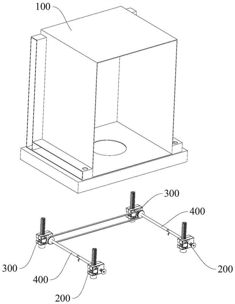 Height adjusting device and dish washing machine